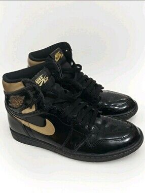 Air Jordan 1 Retro High OG Black Metallic Gold 2020 Men Size 9 W 10.5 555088-032